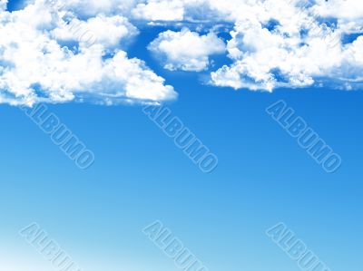 blue sky background with tiny clouds