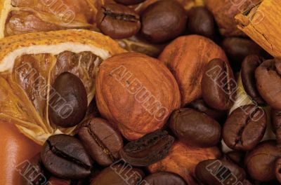 coffee beans and nuts