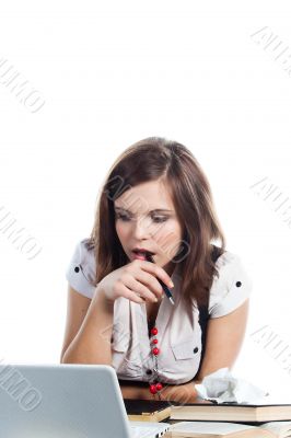 A young girl student