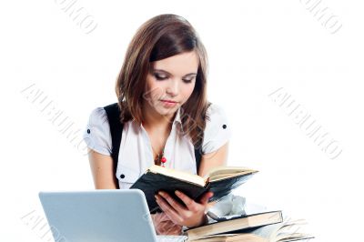 A young girl student