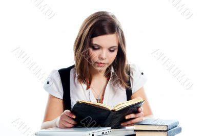 A young girl student
