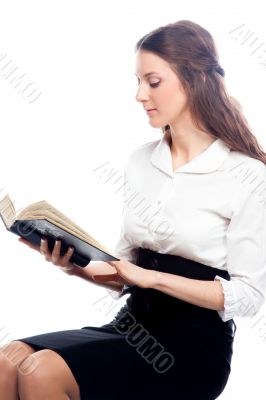 A young girl student