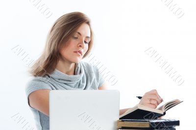 A young girl student