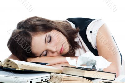 A young girl student
