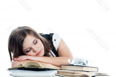 A young girl student