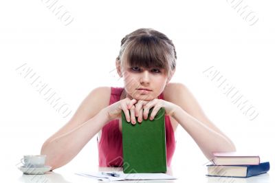 A young girl student