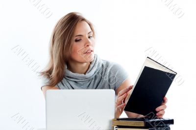 A young girl student