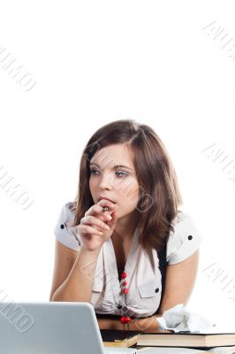 A young girl student