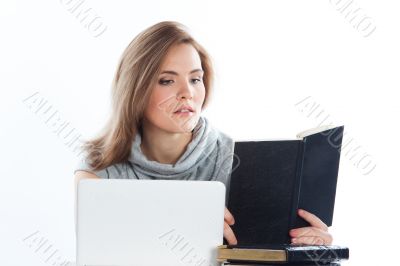 A young girl student