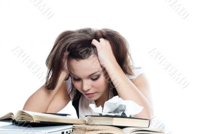 A young girl student
