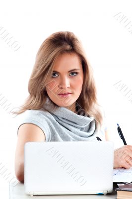 A young girl student