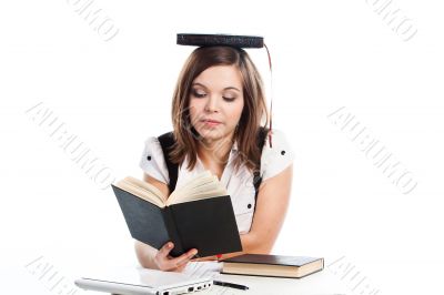 A young girl student