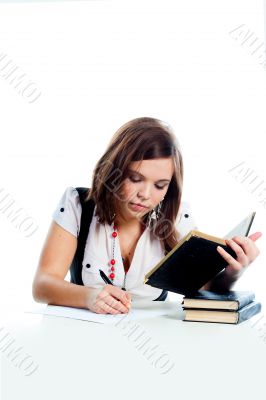 A young girl student