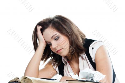 A young girl student