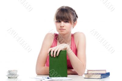 A young girl student