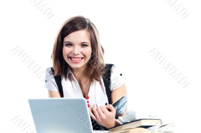 A young girl student