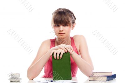 A young girl student