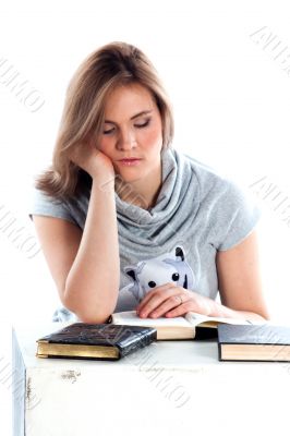 A young girl student