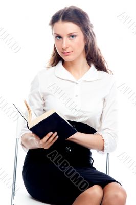 A young girl student