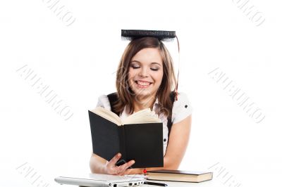 A young girl student