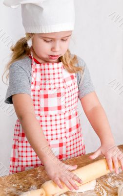 girl in chef`s hat