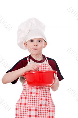 boy in chef`s hat