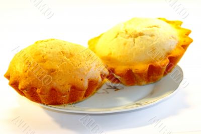 Pies on a white background