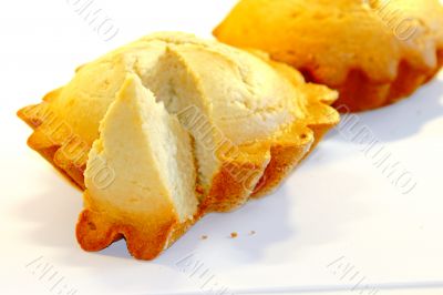 Pies on a white background