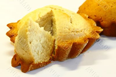 Pies on a white background