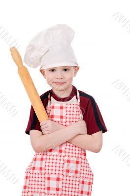 boy in chef`s hat