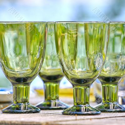  glasses on table setting