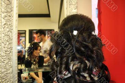hair dyed black