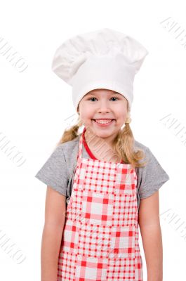 girl in chef`s hat