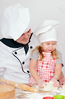 chef with girl