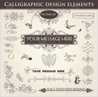 Calligraphic Design Elements