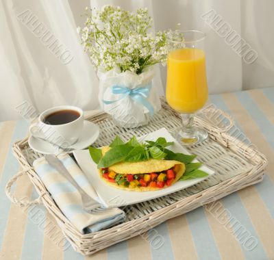 Omelette  with  vegetables