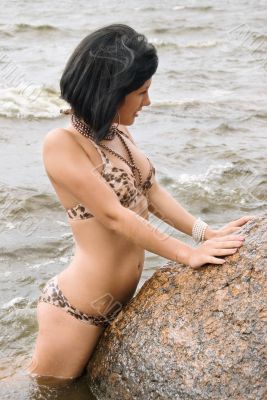 Young girl in bikini