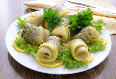 Rolls of fish