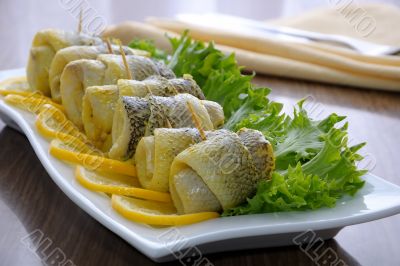 Rolls of fish
