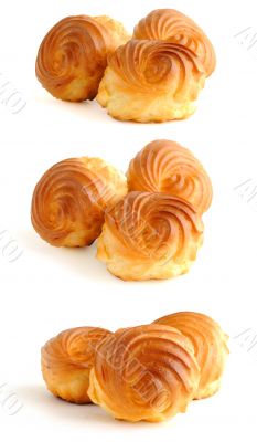  Eclairs on a white background
