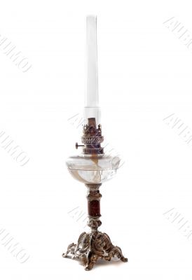 antique oil lamp