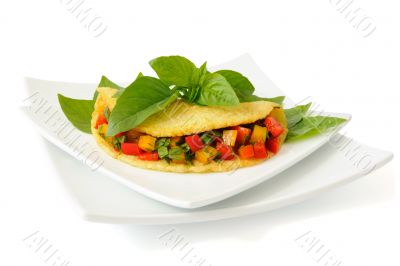 Omelet  with  vegetables