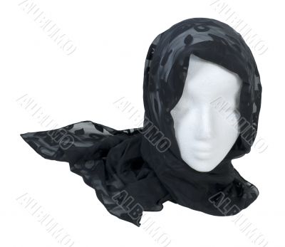 Wearing a Lacey Black Scarf
