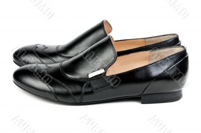 a pair of stylish classic black shoes