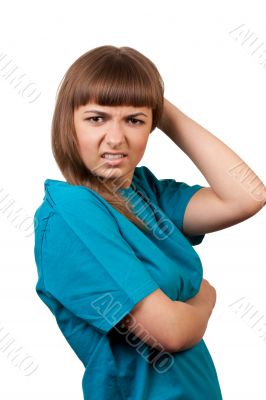 portrait of a young brunette