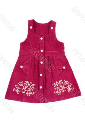 Red feminine knitted gown