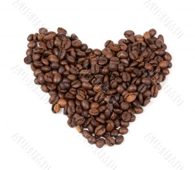 beans ulodennye in shape of heart