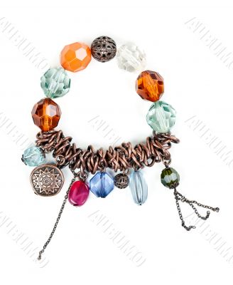 bracelet with stones and chain