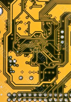 Yellow card with chips