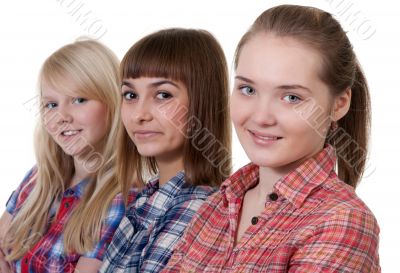three beautiful young girl